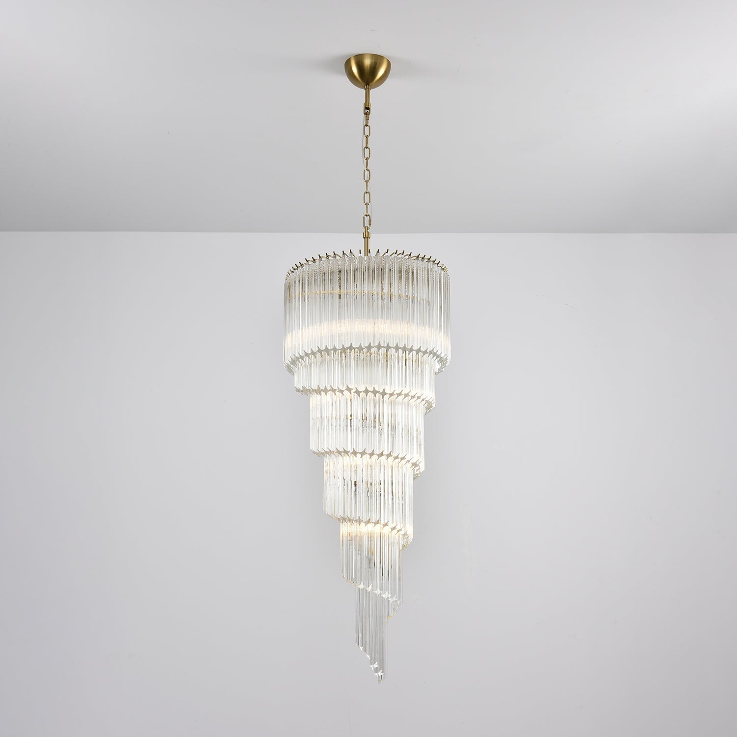 Paisley Lustre Spirale Verre Clair - Neutralighting