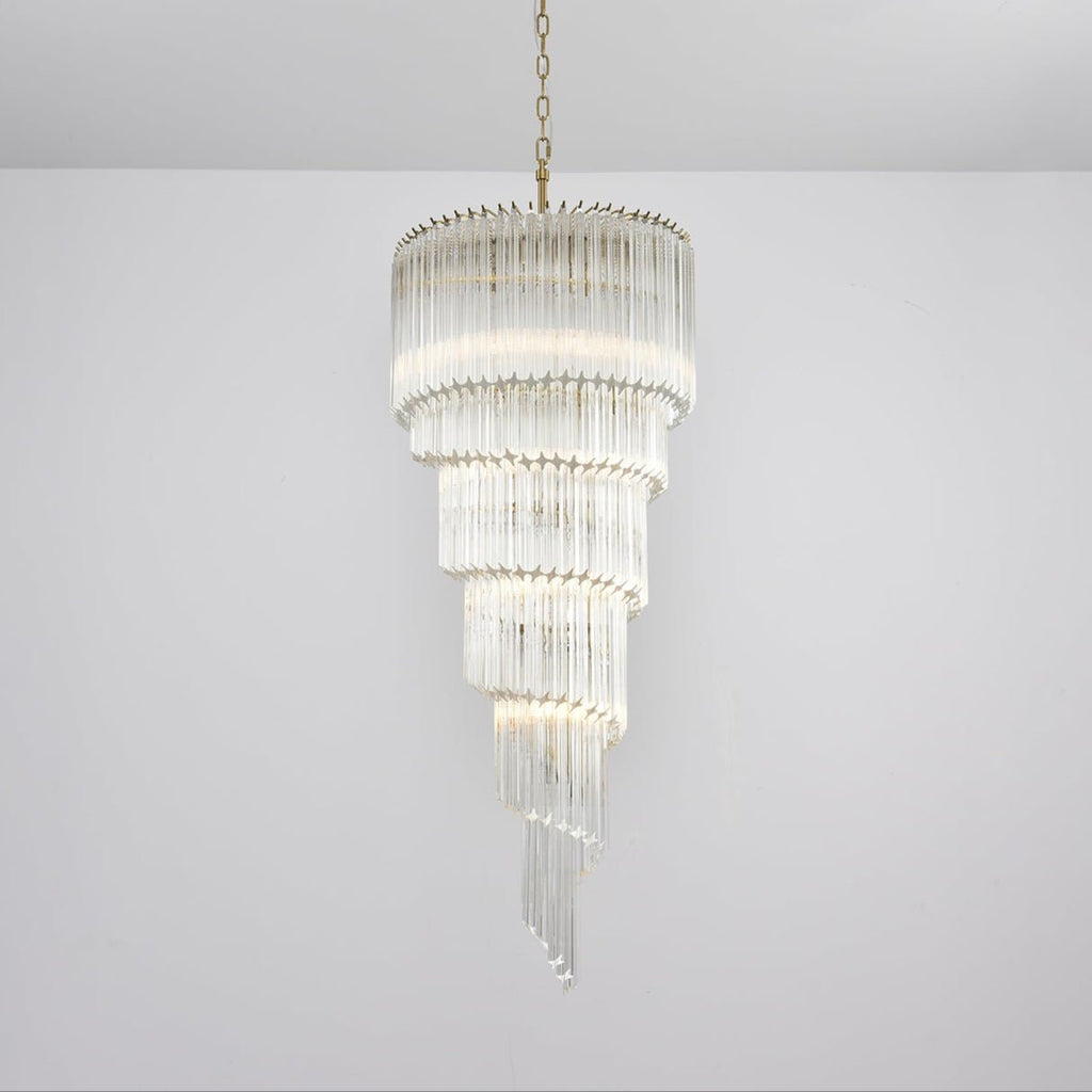 Paisley Lustre Spirale Verre Clair - Neutralighting
