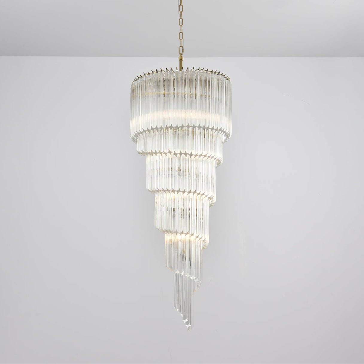 Paisley Lustre Spirale Verre Clair - Neutralighting