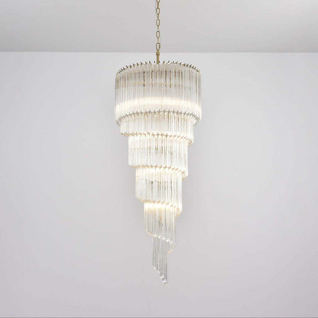 Paisley Lustre Spirale Verre Clair - Neutralighting