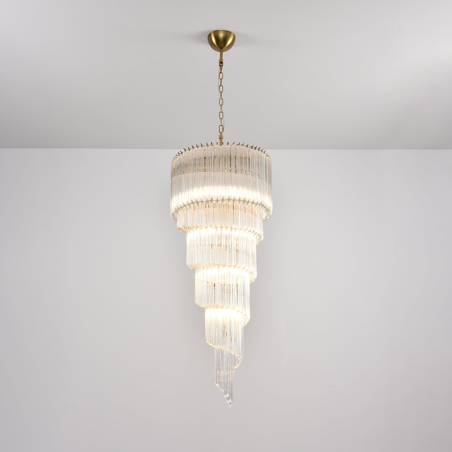 Paisley Lustre Spirale Verre Clair - Neutralighting