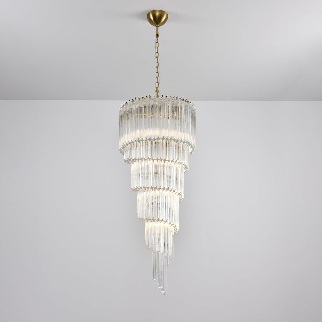 Paisley Lustre Spirale Verre Clair - Neutralighting
