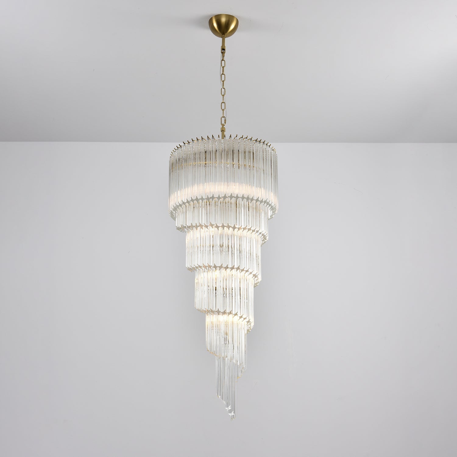 Paisley Lustre Spirale Verre Clair - Neutralighting
