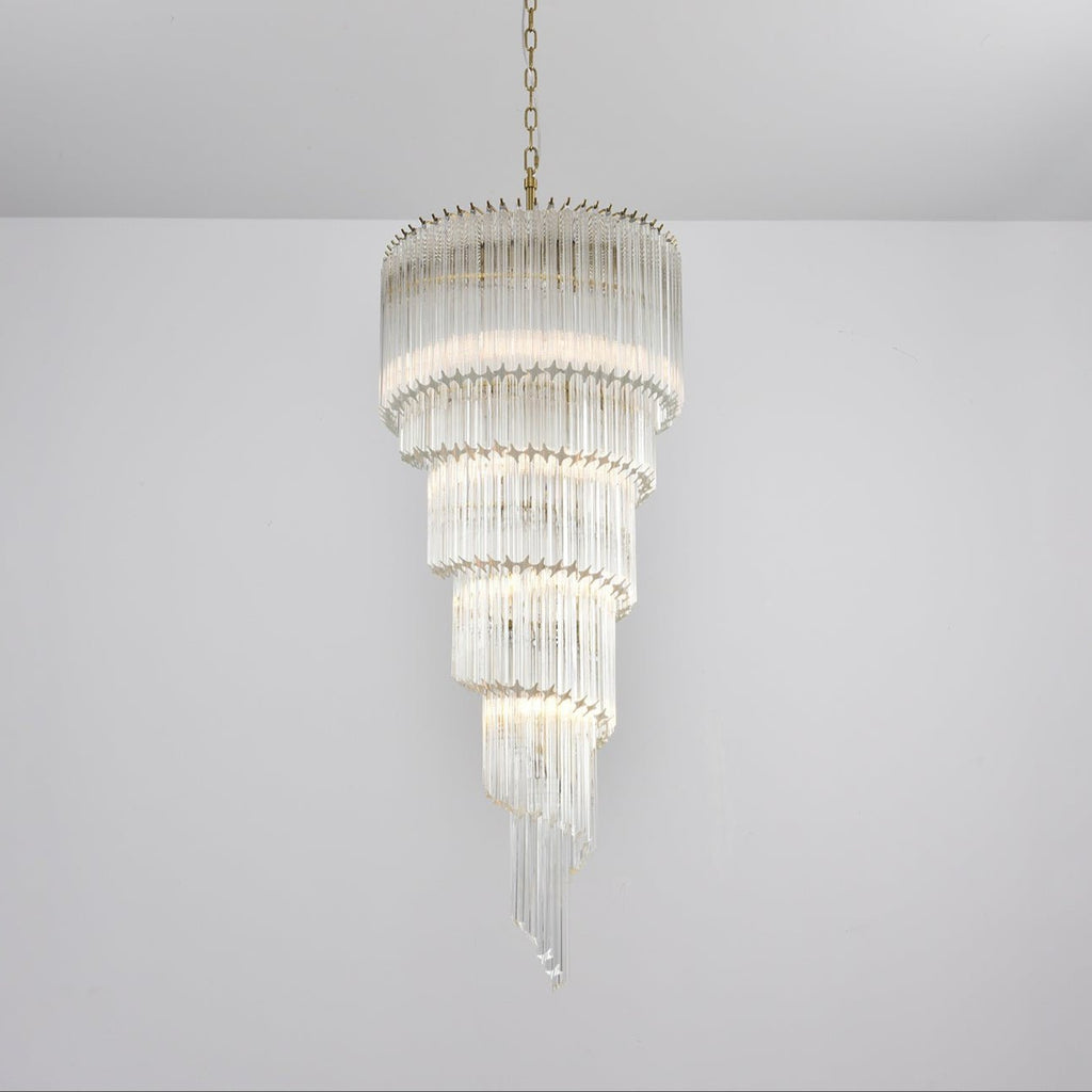 Paisley Lustre Spirale Verre Clair - Neutralighting
