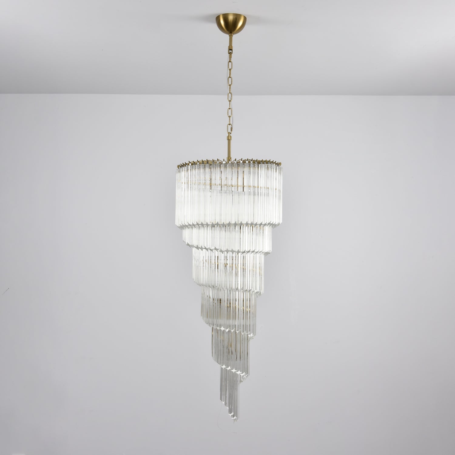 Paisley Lustre Spirale Verre Clair - Neutralighting