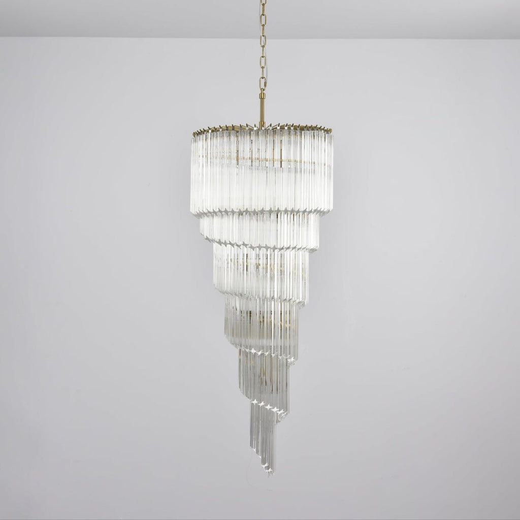 Paisley Lustre Spirale Verre Clair - Neutralighting