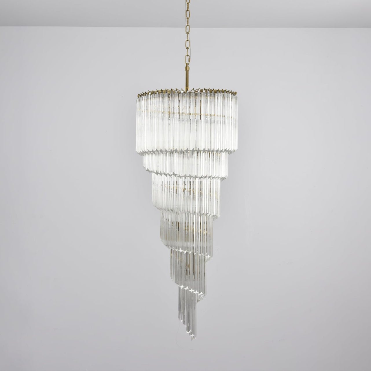 Paisley Lustre Spirale Verre Clair - Neutralighting