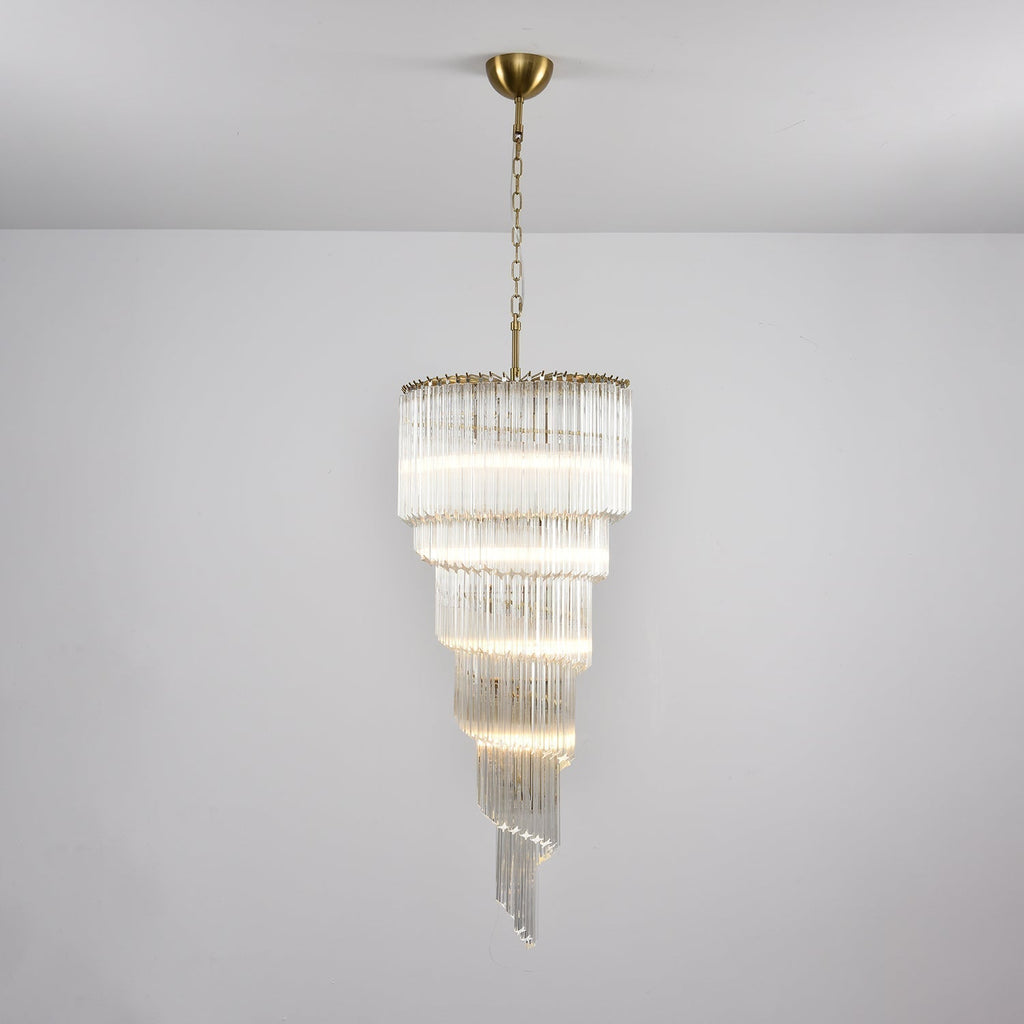 Paisley Lustre Spirale Verre Clair - Neutralighting