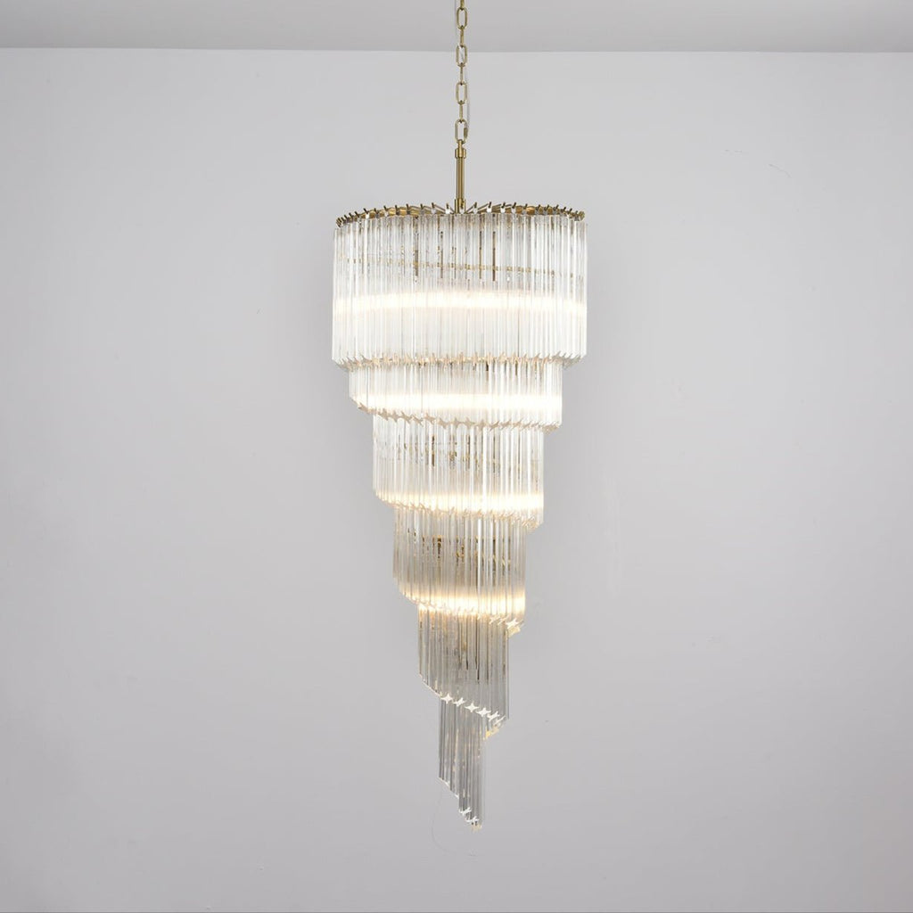 Paisley Lustre Spirale Verre Clair - Neutralighting