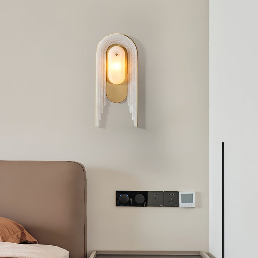 Sytalion Applique Murale Élégante en Albâtre en Arc - Neutralighting