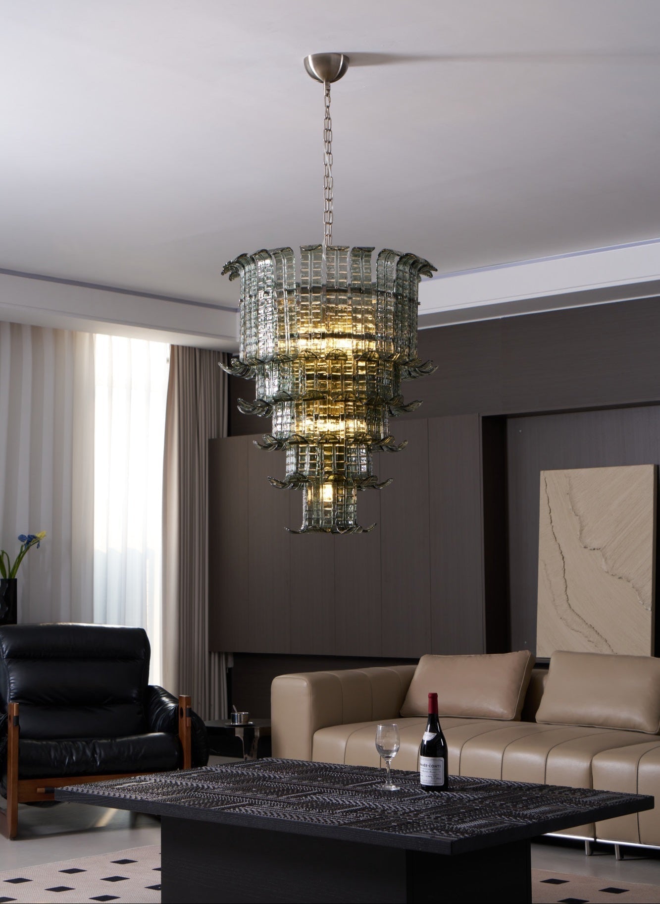 Aurora Lustre Cascade Verre Murano Vintage - Neutralighting