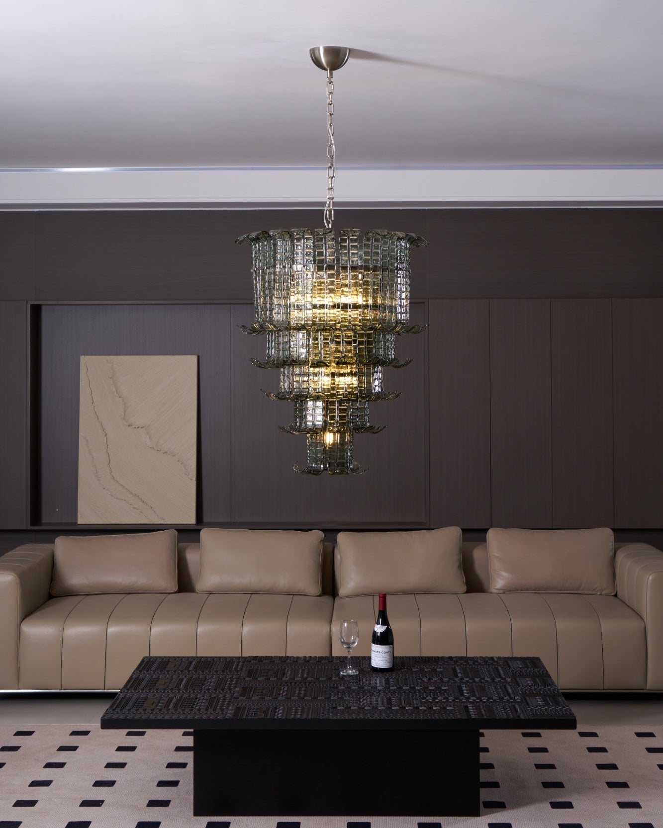 Aurora Lustre Cascade Verre Murano Vintage - Neutralighting
