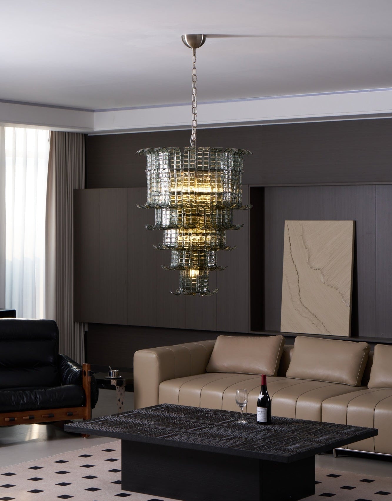 Aurora Lustre Cascade Verre Murano Vintage - Neutralighting