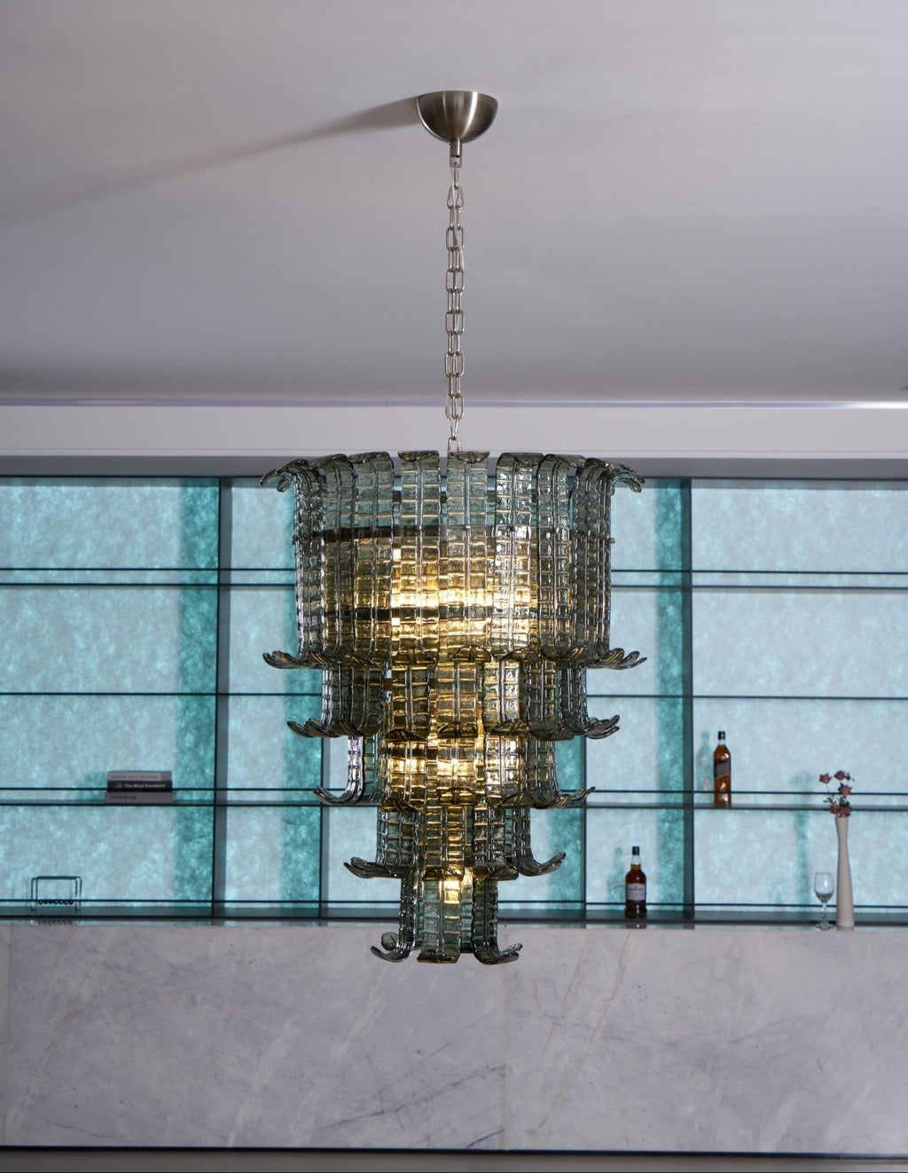 Aurora Lustre Cascade Verre Murano Vintage - Neutralighting