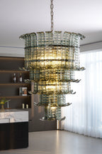 Aurora Lustre Cascade Verre Murano Vintage - Neutralighting