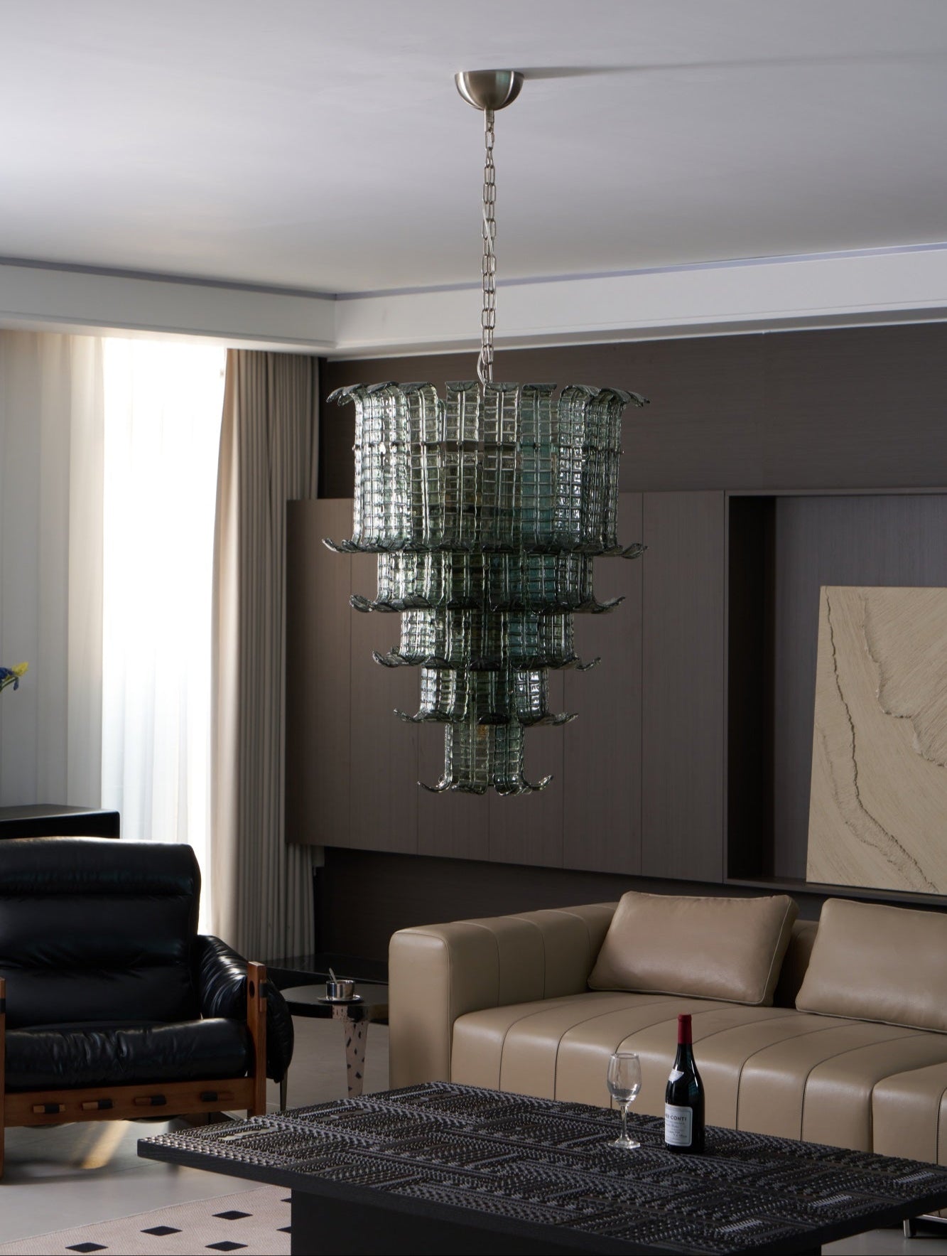 Aurora Lustre Cascade Verre Murano Vintage - Neutralighting