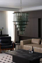Aurora Lustre Cascade Verre Murano Vintage - Neutralighting