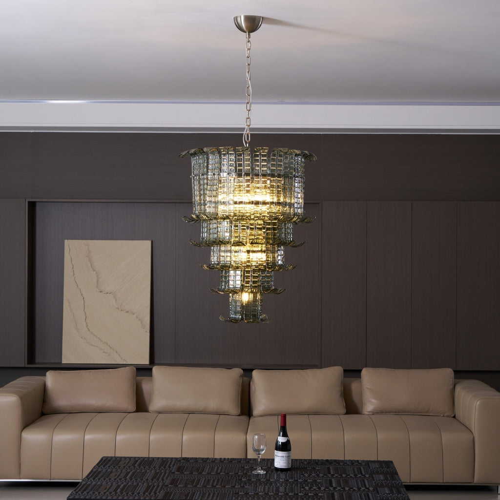 Aurora Lustre Cascade Verre Murano Vintage - Neutralighting