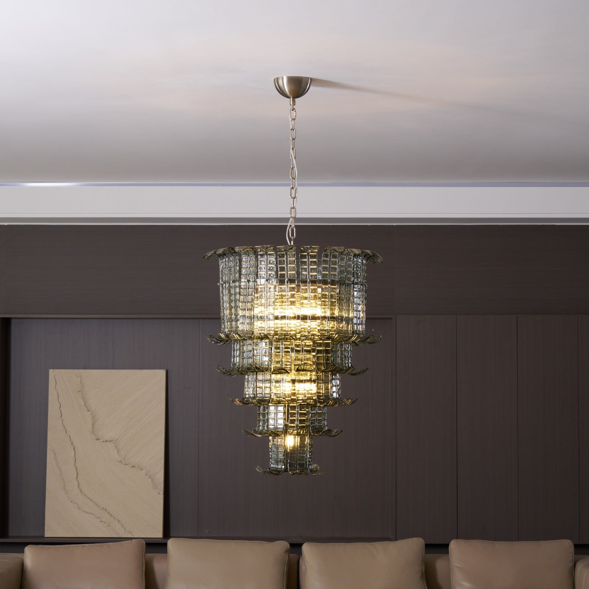 Aurora Lustre Cascade Verre Murano Vintage - Neutralighting