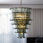 Aurora Lustre Cascade Verre Murano Vintage - Neutralighting