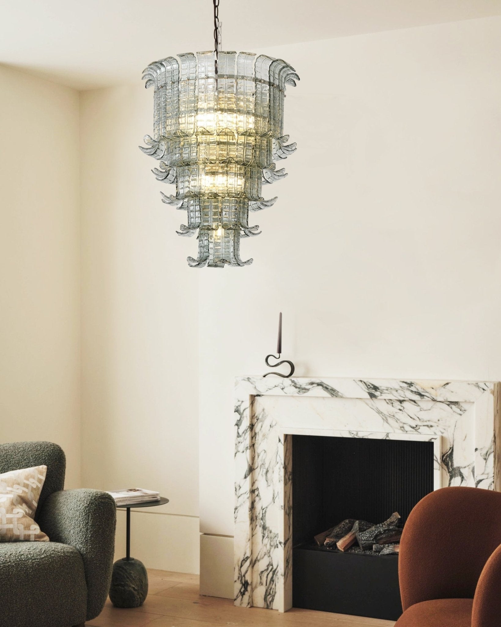 Aurora Lustre Cascade Verre Murano Vintage - Neutralighting
