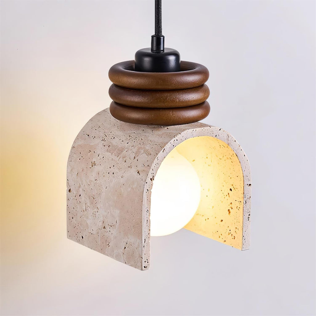 Ritta Suspension Travertin Arqué - Neutralighting