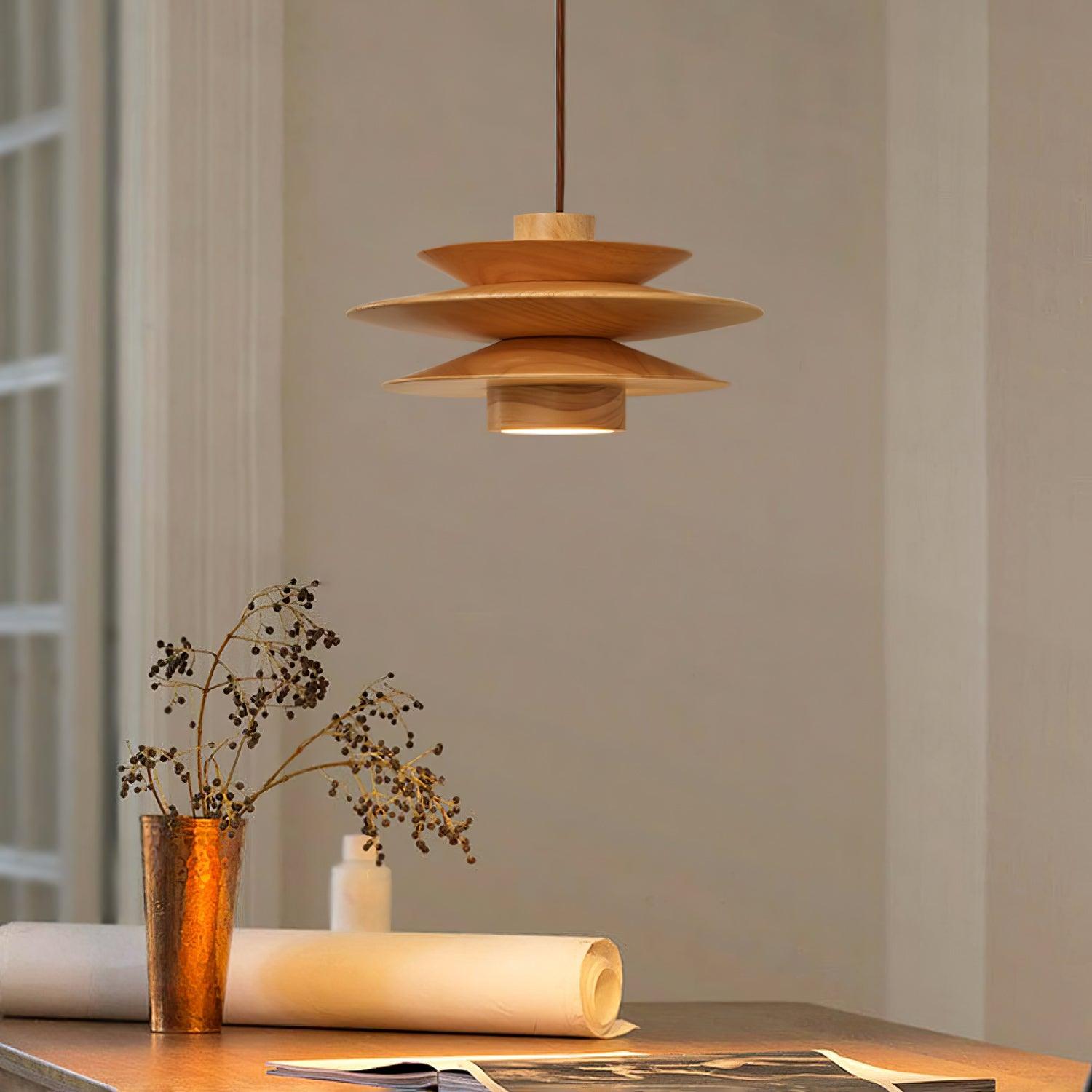 Eldora Lampe Pendante Rétro en Bois - Neutralighting