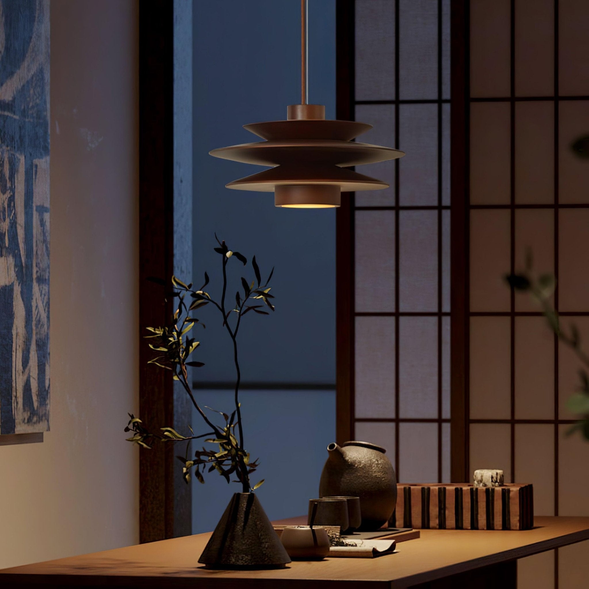 Eldora Lampe Pendante Rétro en Bois - Neutralighting