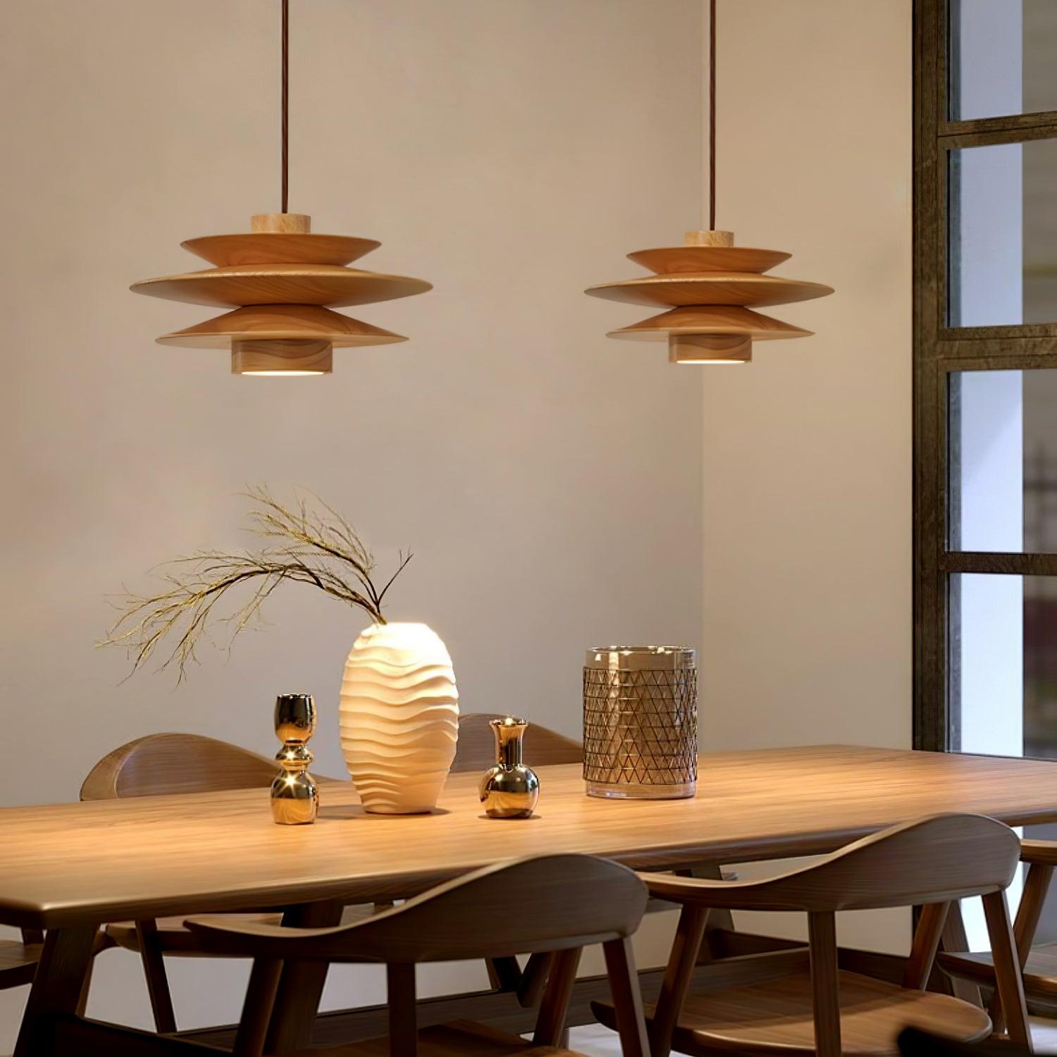 Eldora Lampe Pendante Rétro en Bois - Neutralighting