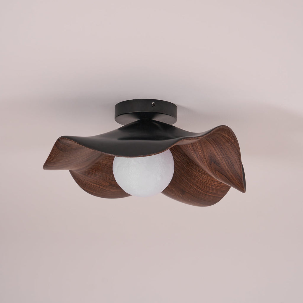 Lanoe Plafonnier Noir Bois - Neutralighting