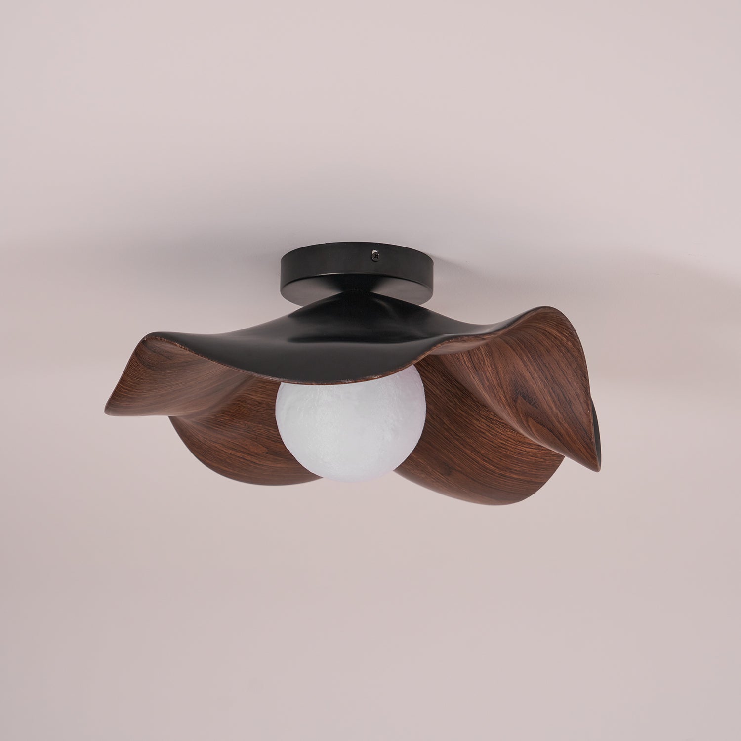 Lanoe Plafonnier Noir Bois - Neutralighting