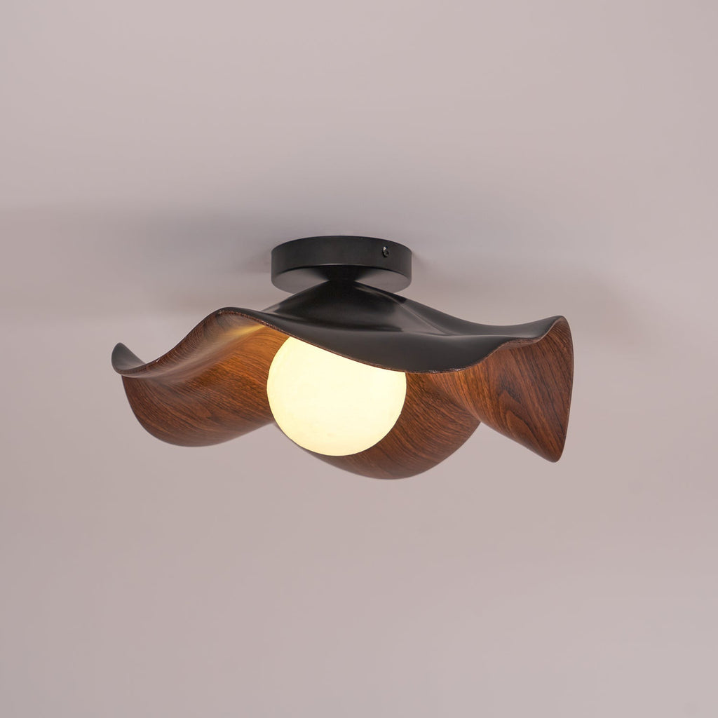 Lanoe Plafonnier Noir Bois - Neutralighting