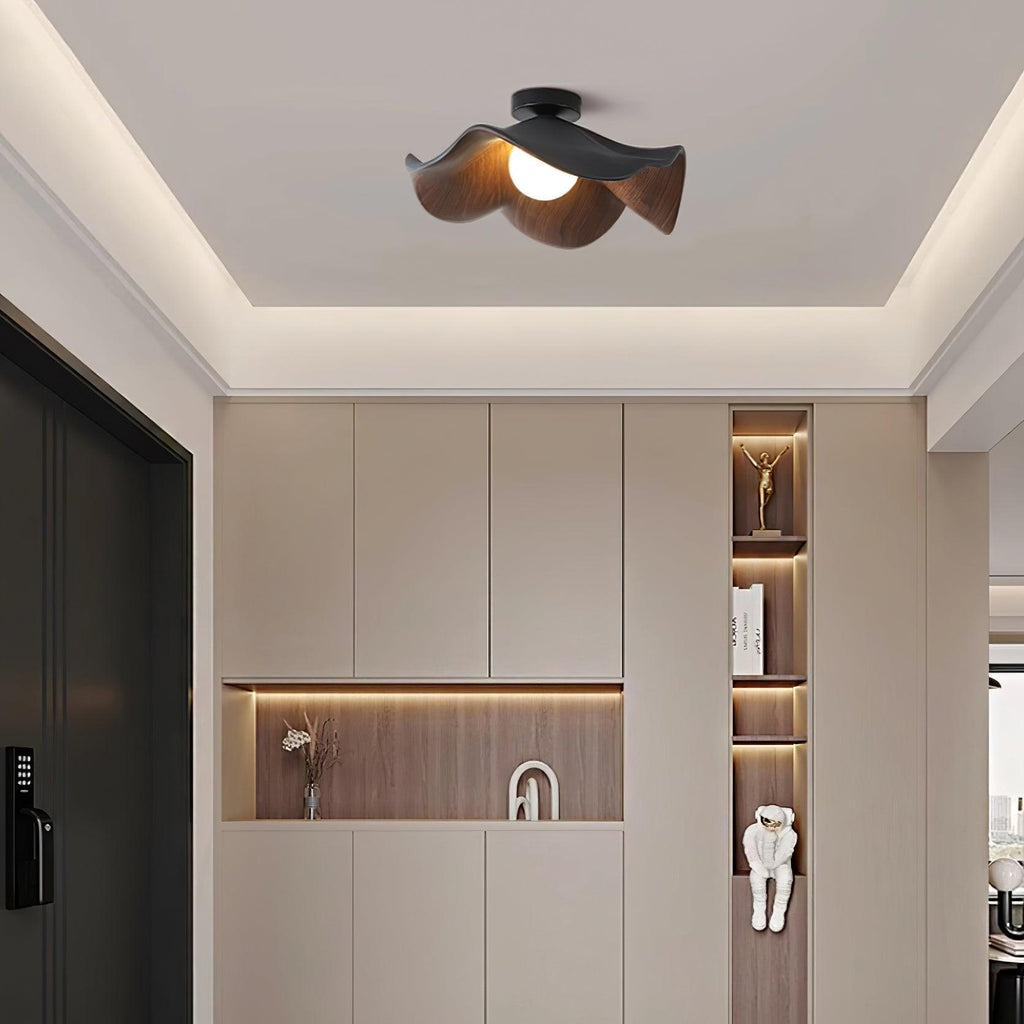 Lanoe Plafonnier Noir Bois - Neutralighting