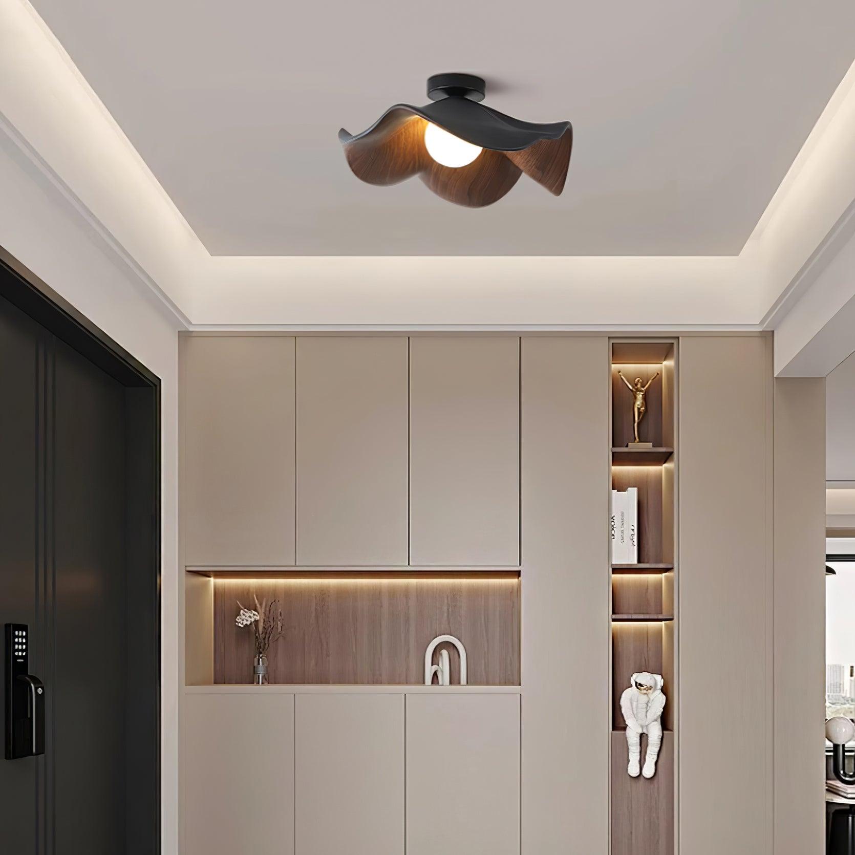 Lanoe Plafonnier Noir Bois - Neutralighting