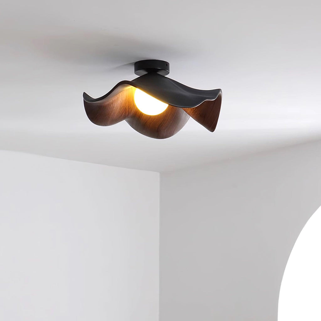 Lanoe Plafonnier Noir Bois - Neutralighting