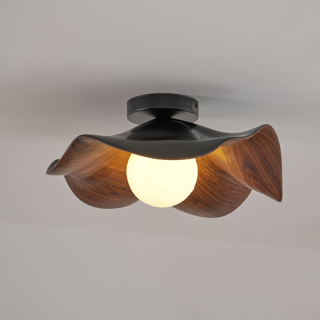 Lanoe Plafonnier Noir Bois - Neutralighting