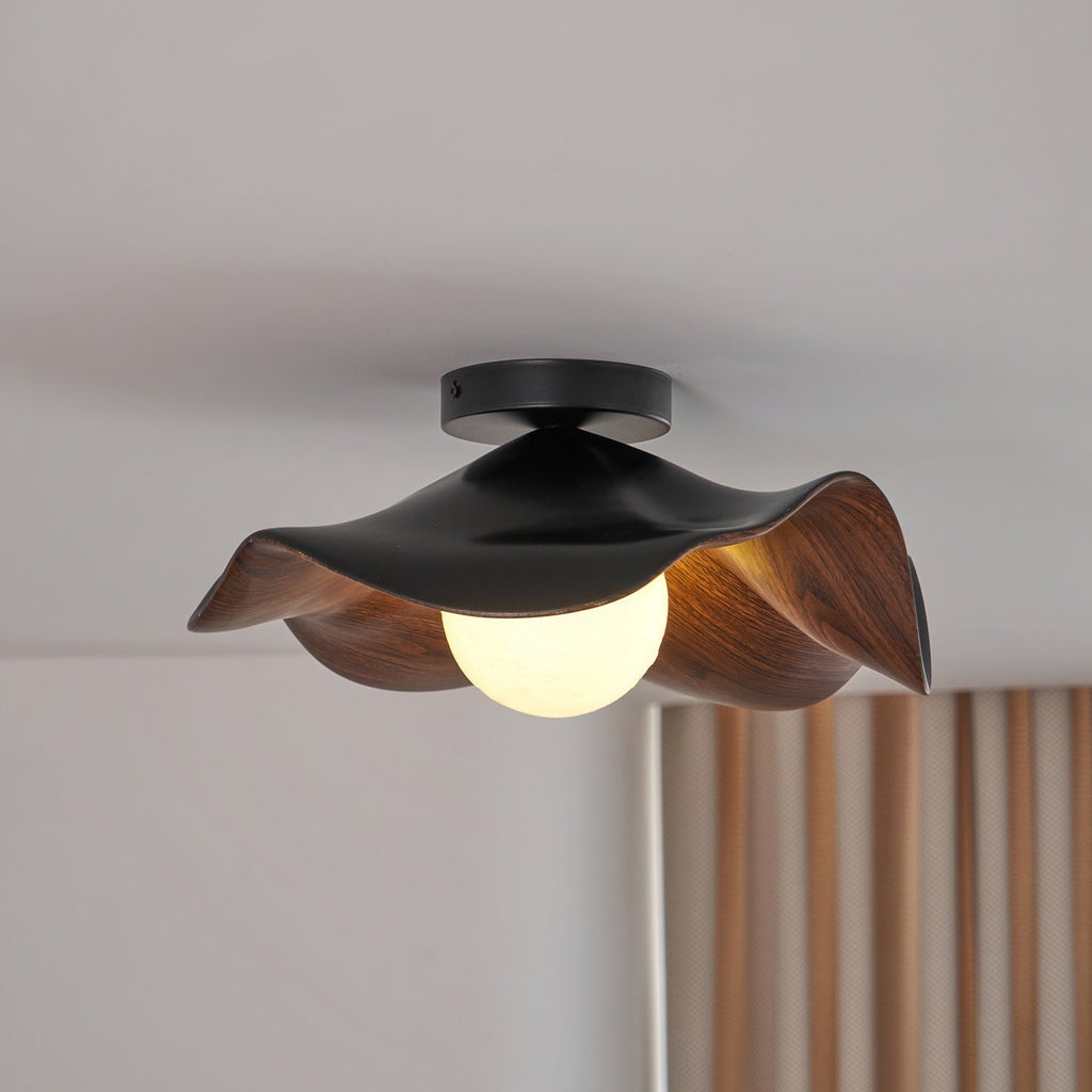 Lanoe Plafonnier Noir Bois - Neutralighting