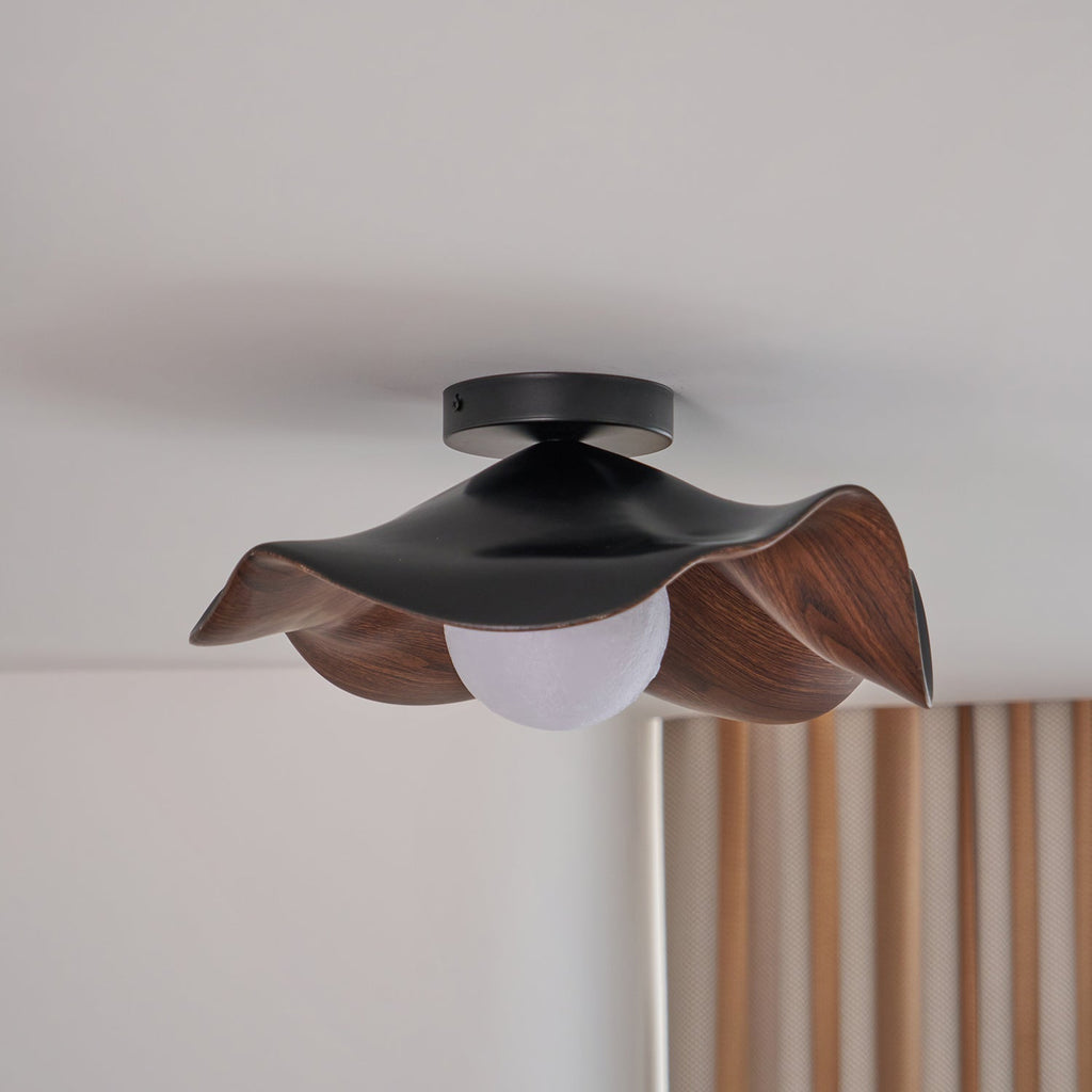 Lanoe Plafonnier Noir Bois - Neutralighting