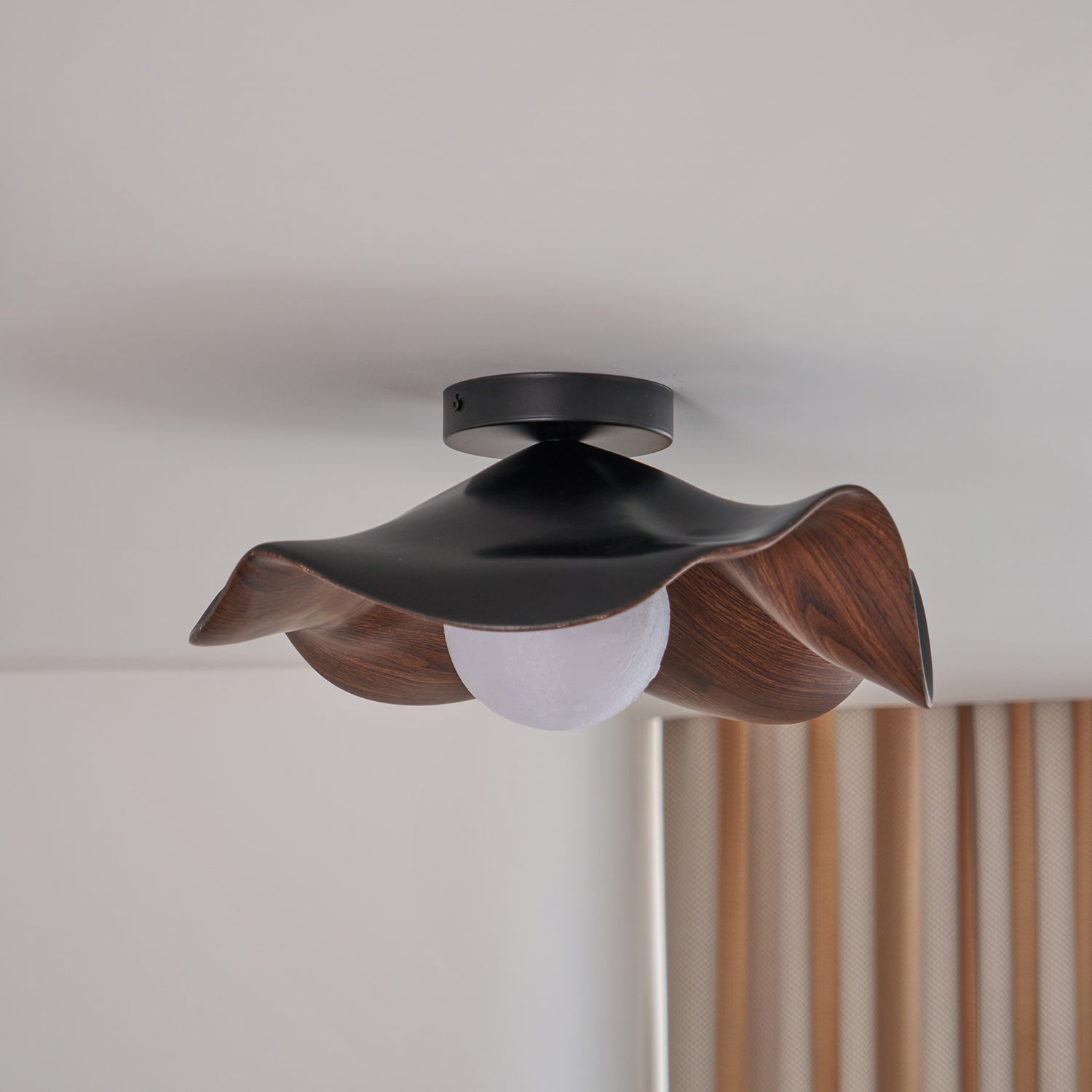 Lanoe Plafonnier Noir Bois - Neutralighting