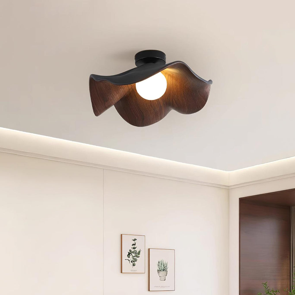 Lanoe Plafonnier Noir Bois - Neutralighting
