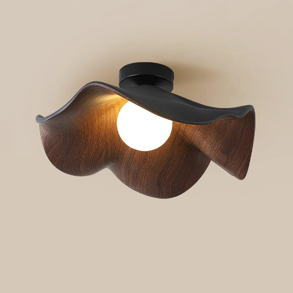 Lanoe Plafonnier Noir Bois - Neutralighting