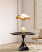 Brioce Suspension avec abat-jour en résine blanc et noyer pour salon et salle à manger - Neutralighting