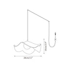 Brioce Suspension avec abat-jour en résine blanc et noyer pour salon et salle à manger - Neutralighting