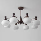 Cassia Lustre Globe en Verre Opale Bras - Neutralighting