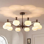 Cassia Lustre Globe en Verre Opale Bras - Neutralighting