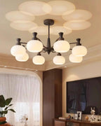Cassia Lustre Globe en Verre Opale Bras - Neutralighting