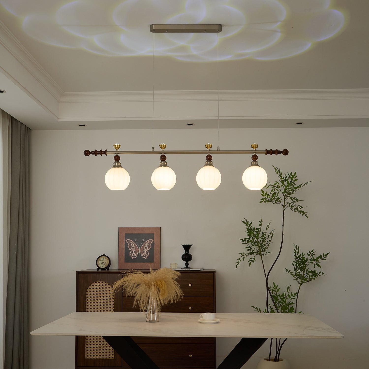 Otheia Suspension Linéaire en Bois Vintage - Neutralighting