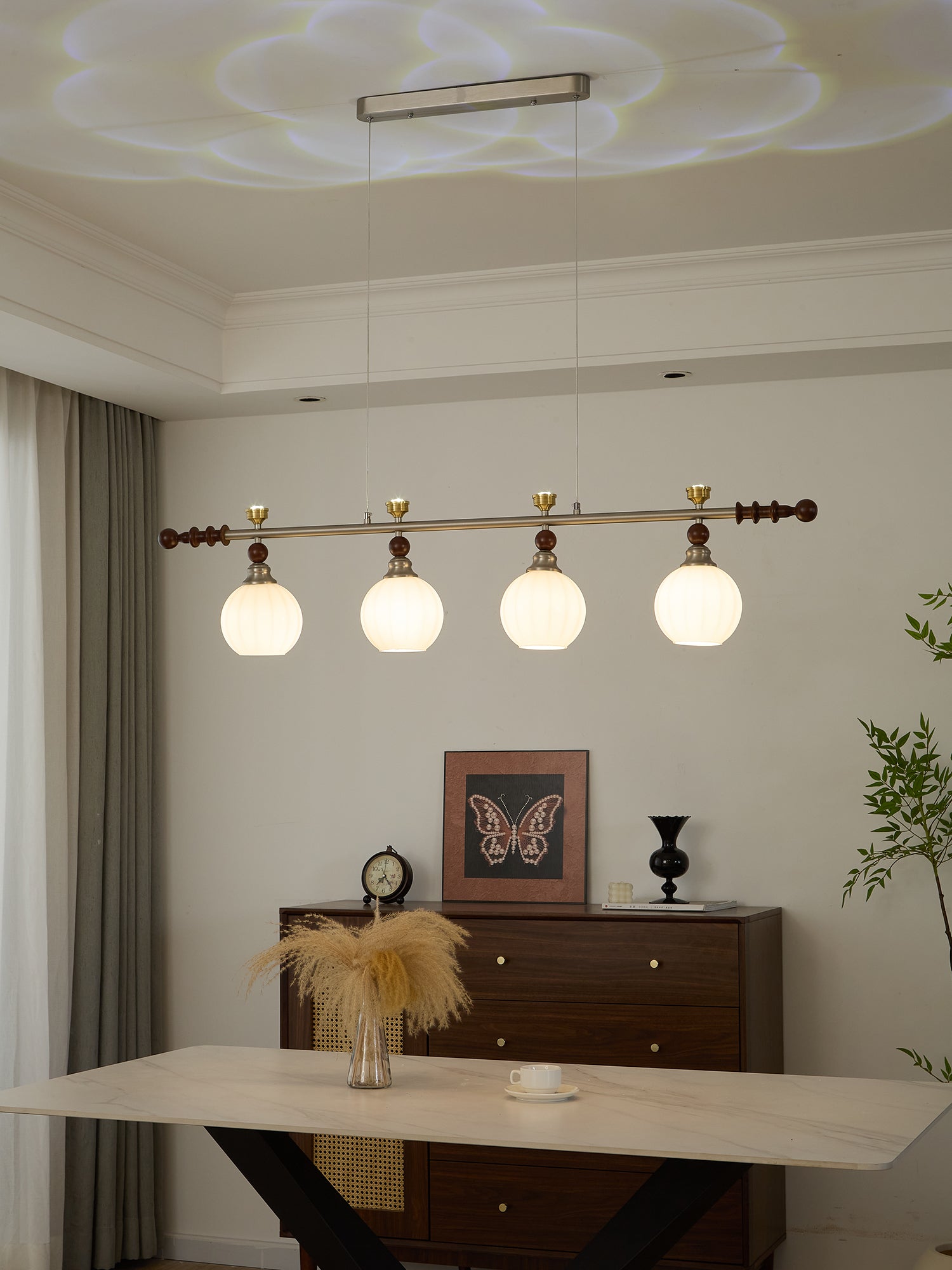 Otheia Suspension Linéaire en Bois Vintage - Neutralighting