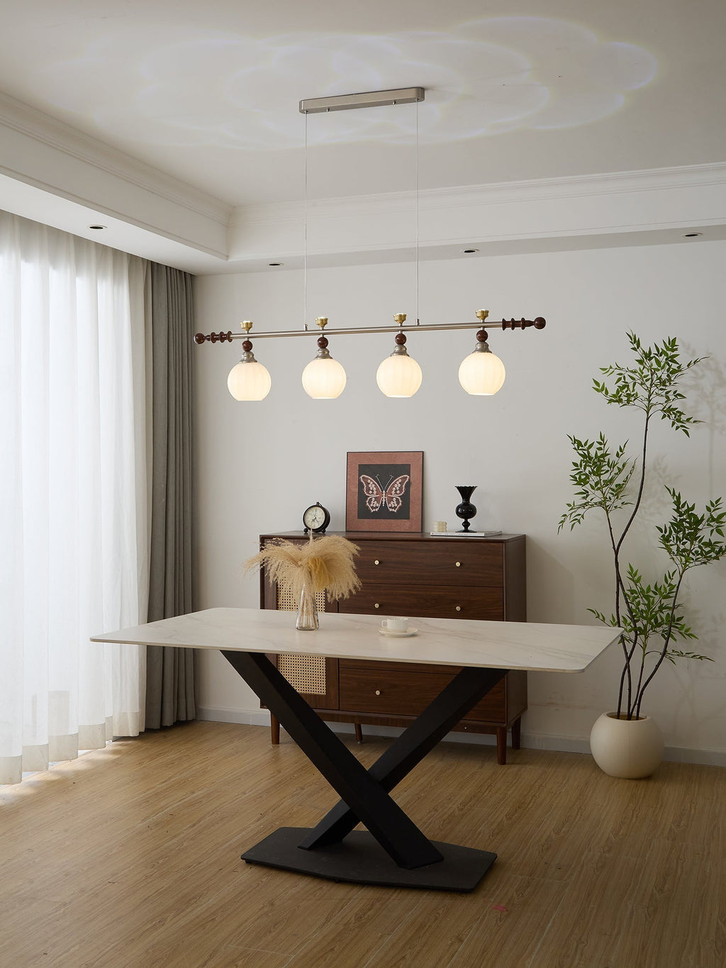 Otheia Suspension Linéaire en Bois Vintage - Neutralighting