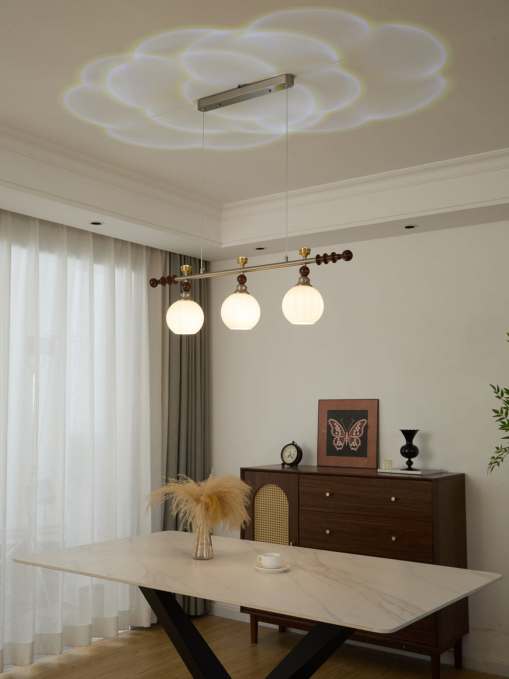 Otheia Suspension Linéaire en Bois Vintage - Neutralighting